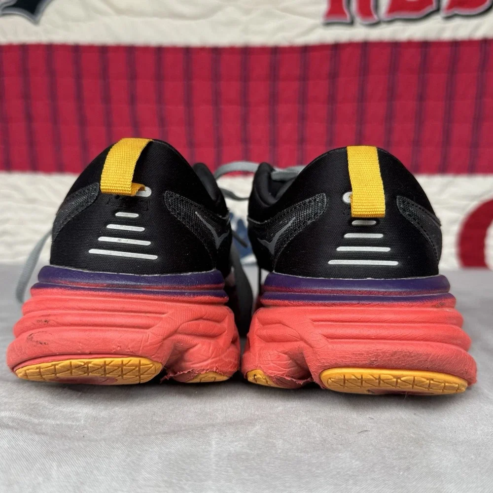 Size 8d - Hoka One One Bondi 8 Grey Black White Red‎ Men's Shoes